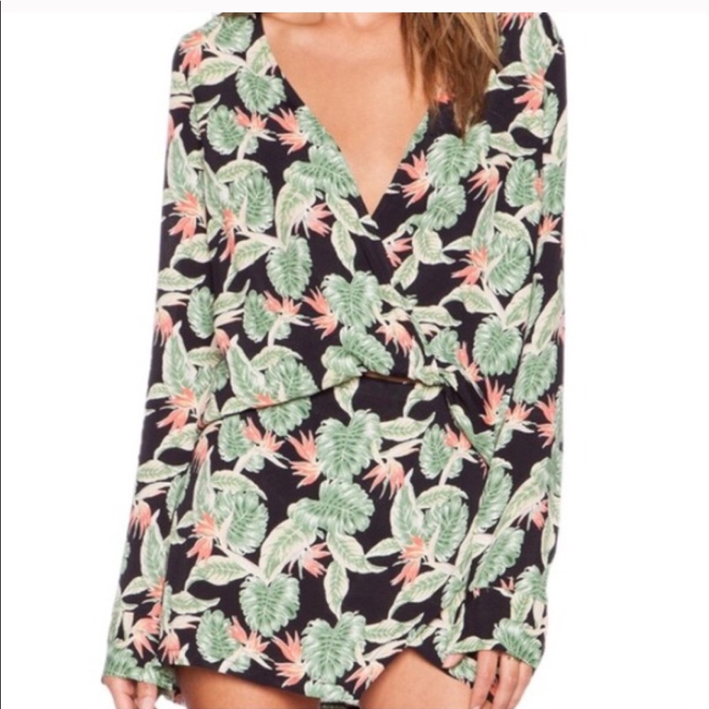 For Love and Lemons surplice blouse
